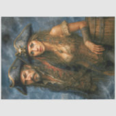 Pirate Captain and Queen | Caribbean Nautical  Tissuepapier (Voorkant)