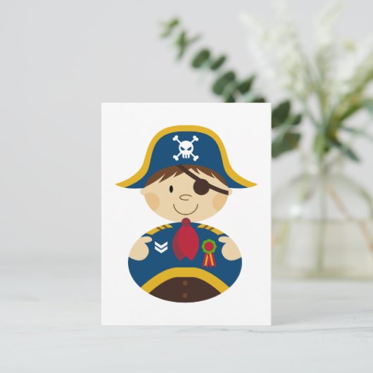 Pirate Captain Briefkaart (Staand voorkant)