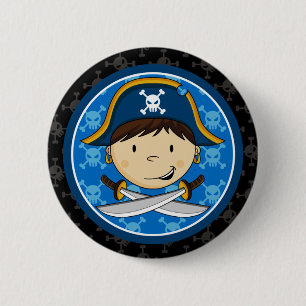 Pirate Captain Button Badge