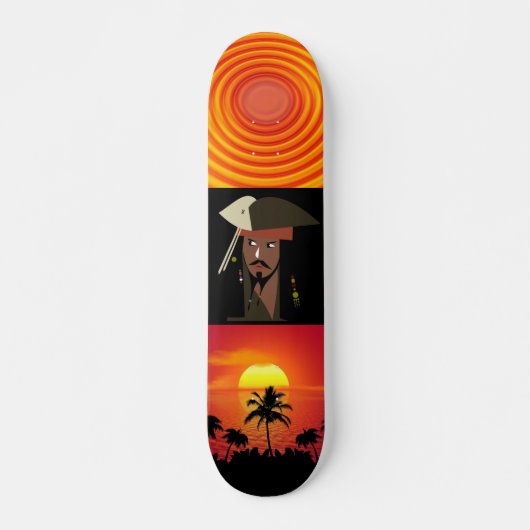 PIRATE CAPTAIN CARIBBEAN Skateboard, 7¾-inch deck Persoonlijk Skateboard (Voorkant)