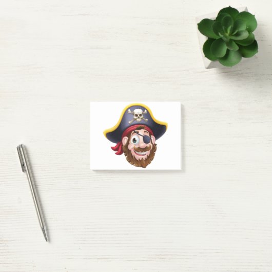 Pirate Captain Cartoon Character Mascot Post-it® Notes (Kantoor)