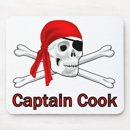 Pirate Captain Cook Mousepad Muismat (Voorkant)