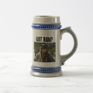 PIRATE CAPTAIN COSPLAY BEER STEIN 'GOT RUM'? BIERPUL