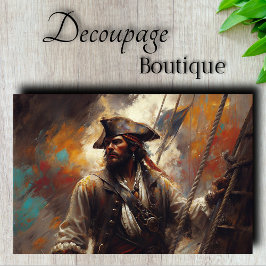 Pirate Captain Decoupage Tissuepapier