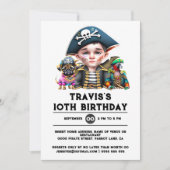 Pirate captain grappige dieren schedel gekruiste b kaart (Voorkant)