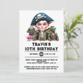 Pirate captain grappige dieren schedel gekruiste b kaart (Staand voorkant)