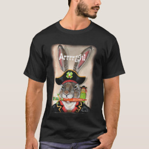 Pirate Captain Jack Rabbit Parakeet Animal Mannen T-shirt