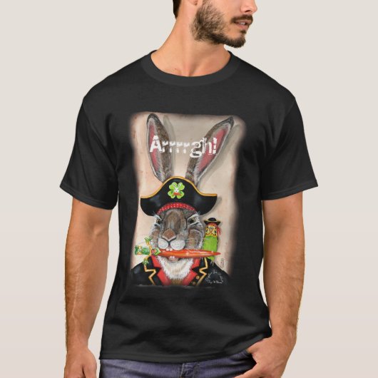Pirate Captain Jack Rabbit Parakeet Animal Mannen T-shirt (Voorkant)