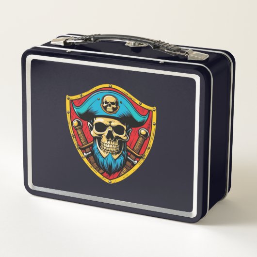 Pirate Captain Metal Lunchbox (Achterkant)