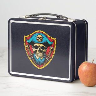 Pirate Captain Metal Lunchbox