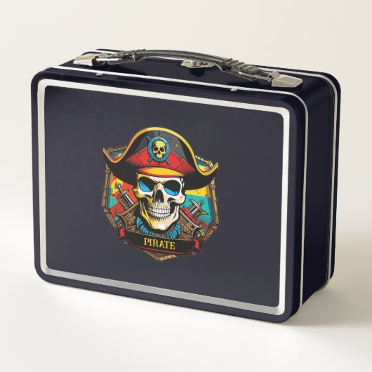 Pirate Captain Metal Lunchbox (Achterkant)