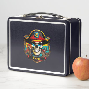 Pirate Captain Metal Lunchbox