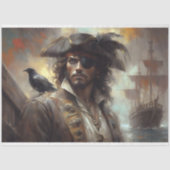 Pirate Captain Portrait Decoupage Tissuepapier (Voorkant)
