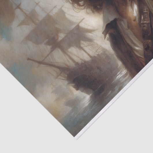 Pirate Captain Raven Decoupage Tissuepapier (Detail)