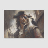Pirate Captain Raven Decoupage Tissuepapier (Voorkant)