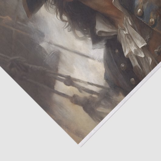 Pirate Captain Raven Decoupage Tissuepapier (Detail)