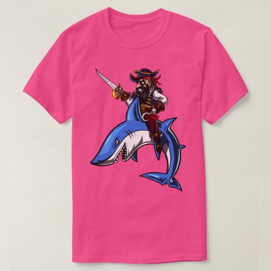 Pirate Captain Riding Ocean T-shirt (Design voorkant)