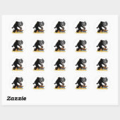 Pirate Captain Sasquatch Ronde Sticker (Vel)