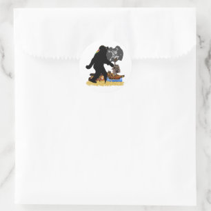 Pirate Captain Sasquatch Ronde Sticker