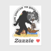 Pirate Captain Sasquatch Sticker (Vel)