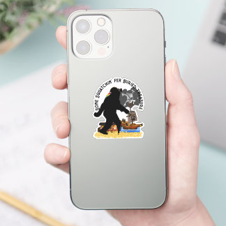 Pirate Captain Sasquatch Sticker