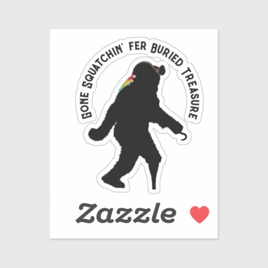 Pirate Captain Sasquatch Sticker (Vel)