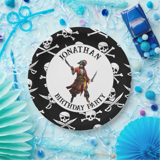 Pirate captain schip Papieren Borden Papieren Bordje (Feest)