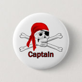 Pirate Captain Skull en Botten Button (Voorkant)