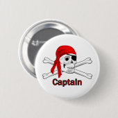 Pirate Captain Skull en Botten Button (Voorkant /achterkant)