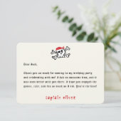 Pirate Captain Skull Kids Verjaardag Dank u kaart (Staand voorkant)