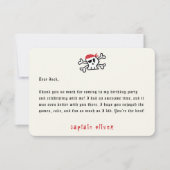 Pirate Captain Skull Kids Verjaardag Dank u kaart (Voorkant)