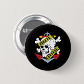 Pirate Captain Tattoo Ronde Button 5,7 Cm (Voorkant /achterkant)