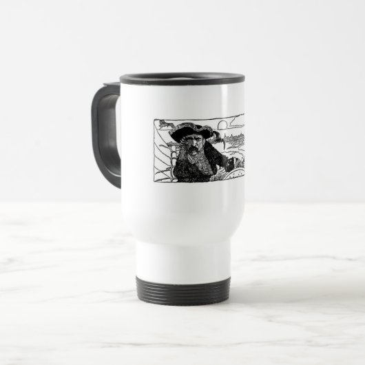 Pirate Captain Travel Mug Reisbeker (Voorkant links)