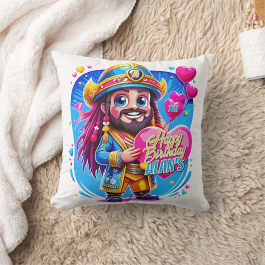Pirate Captain Verjaardag Kinder geschenken Illust Kussen (Deken)