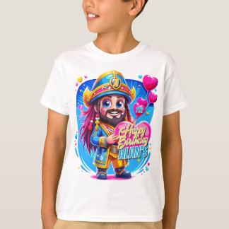 Pirate Captain Verjaardag Kinder geschenken Illust T-shirt