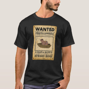 Pirate Capybara Gezocht Poster Capybara voor kinde T-shirt