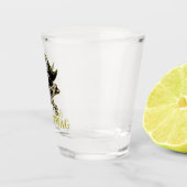 PIRATE CARRIBEAN GOLD SKULL Crossbones Scallywag Shot Glas (Rechts)