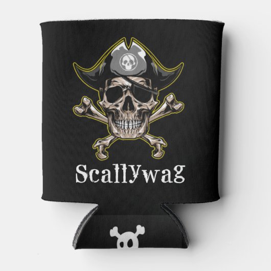 PIRATE CARRIBEAN SKULL Scallywag Koelbox Blikjeskoeler (Voorkant)