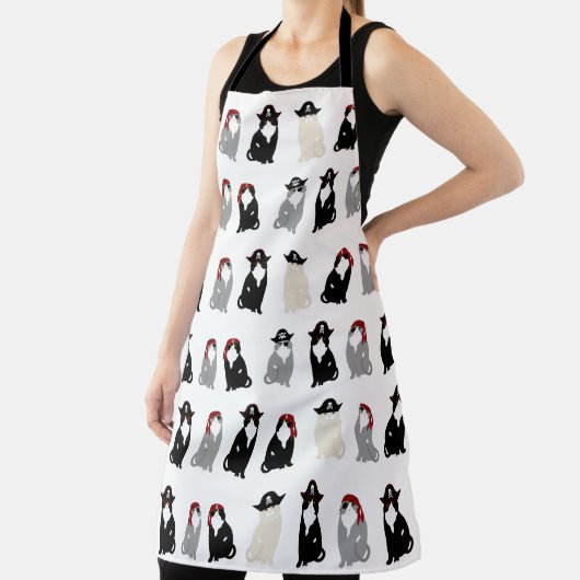 Pirate Cat Allover Print Schort (Insitu)