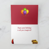 Pirate Cat and Parrot Birthday Kaart (Binnen)