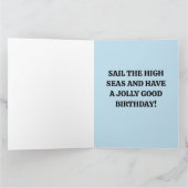 PIRATE CAT BIRTHDAY-Wenskaarten Kaart (Binnen)