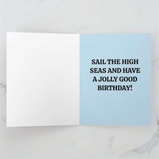 PIRATE CAT BIRTHDAY-Wenskaarten Kaart (Binnen)