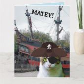 PIRATE CAT BIRTHDAY-Wenskaarten Kaart (Voorkant)