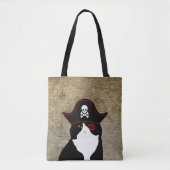 Pirate Cat Canvas tas (Voorkant)