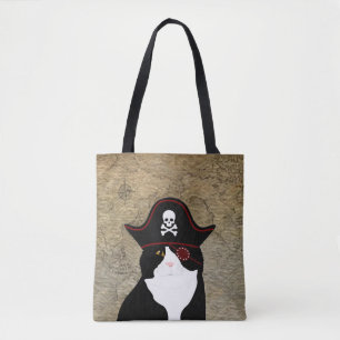 Pirate Cat Canvas tas