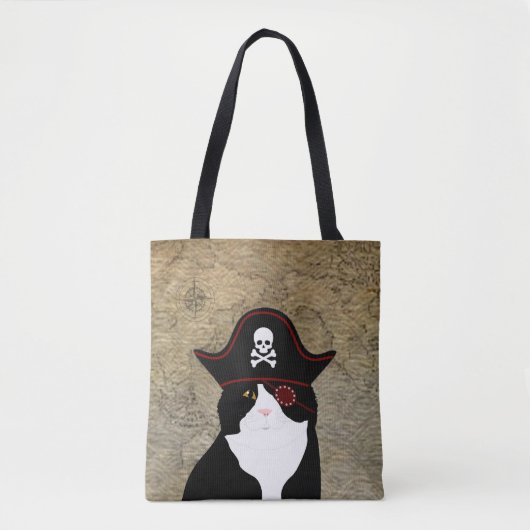 Pirate Cat Canvas tas (Voorkant)