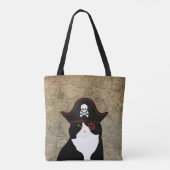 Pirate Cat Canvas tas (Achterkant)