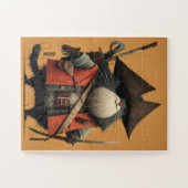 Pirate Cat Captain - Cartoon Puzzel (Horizontaal)