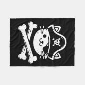Pirate Cat Crossbones Kattenliefhebber Katten Kitt Fleece Deken (Voorkant (Horizontaal))