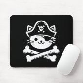 Pirate Cat Crossbones Kattenliefhebber Katten Kitt Muismat (Met muis)
